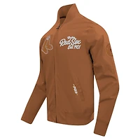 Veste entièrement zippée en sergé Pro Standard marron des Red Sox de Boston Paint The City pour hommes