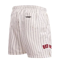 Men's Pro Standard Cream Boston Red Sox Pinstripe Retro Classic Woven Shorts