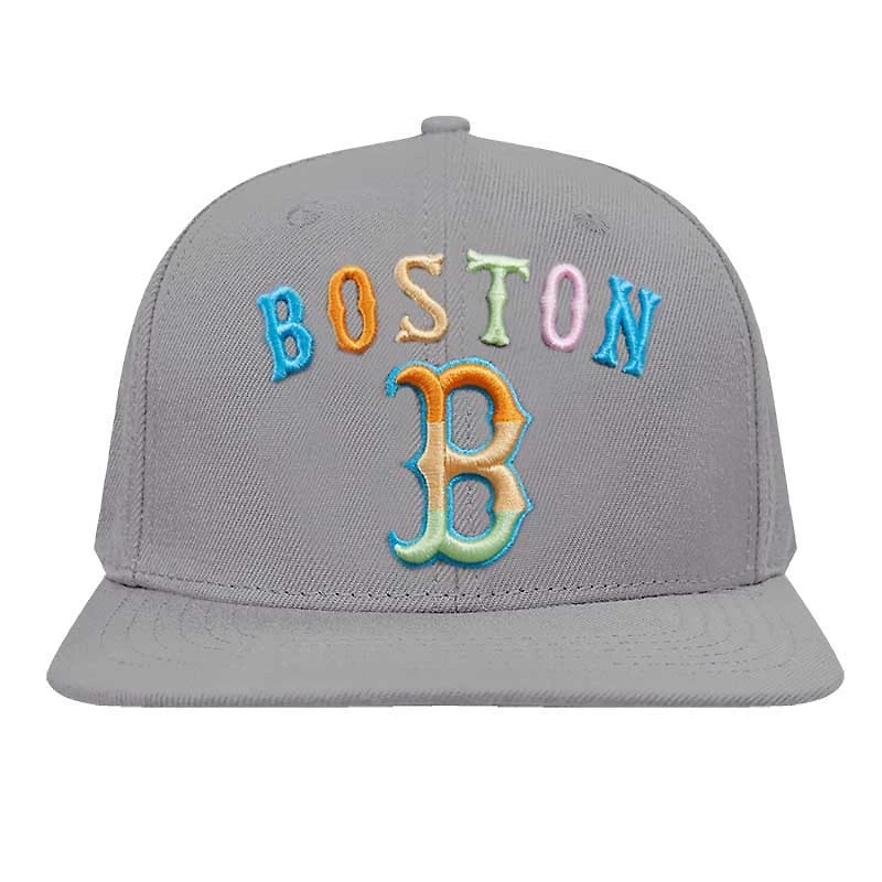 Casquette Pro Standard Boston Red Sox Washed Neon Snapback pour homme, gris