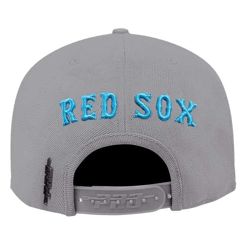 Men's Pro Standard Gray Boston Red Sox Washed Neon Snapback Hat