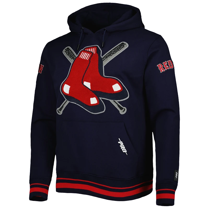 Men's Pro Standard Navy Boston Red Sox Mash Up Logo Pullover Hoodie