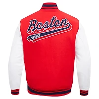 Men's Pro Standard Red Boston Sox Script Tail Wool Full-Zip Varity Jacket
