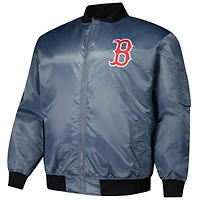 Veste aviateur entièrement zippée Boston Red Sox anthracite pour homme