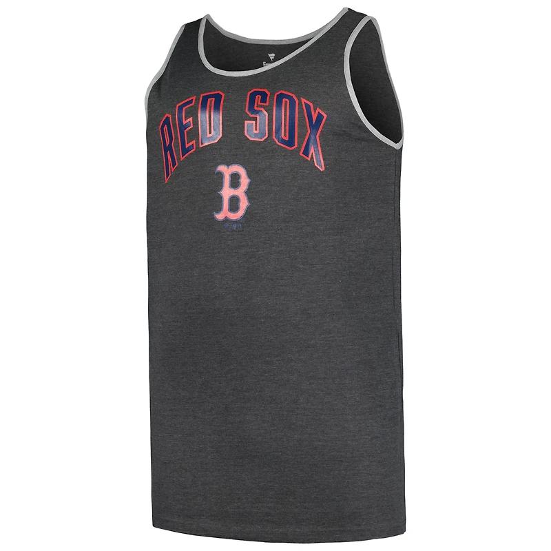 Débardeur Profile Heather Charcoal Boston Red Sox Big & Tall Arch Over Logo pour homme