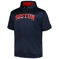 Sweat à capuche manches courtes contrastées Profile Big & Tall Boston Red Sox pour homme, bleu marine