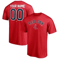 T-shirt personnalisé rouge pour homme de la collection Cooperstown des Red Sox Boston, série victoires