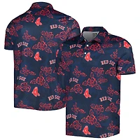 Polo à imprimé Puamana Reyn Spooner pour homme, bleu marine Boston Red Sox Cooperstown Collection