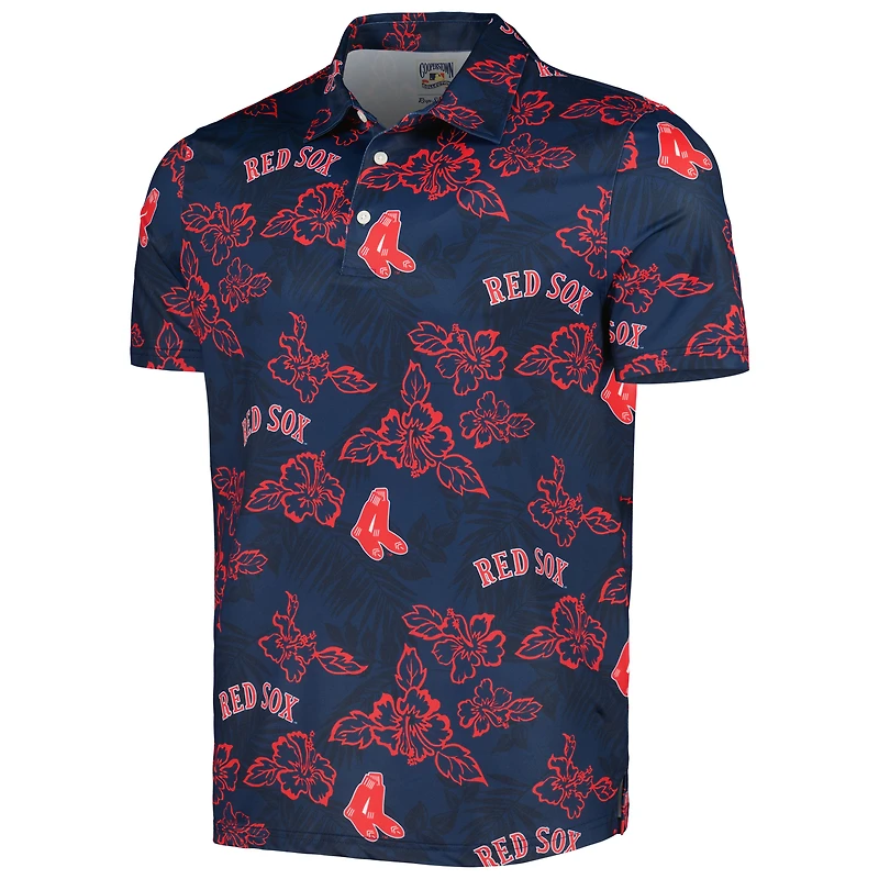 Polo à imprimé Puamana Reyn Spooner pour homme, bleu marine Boston Red Sox Cooperstown Collection