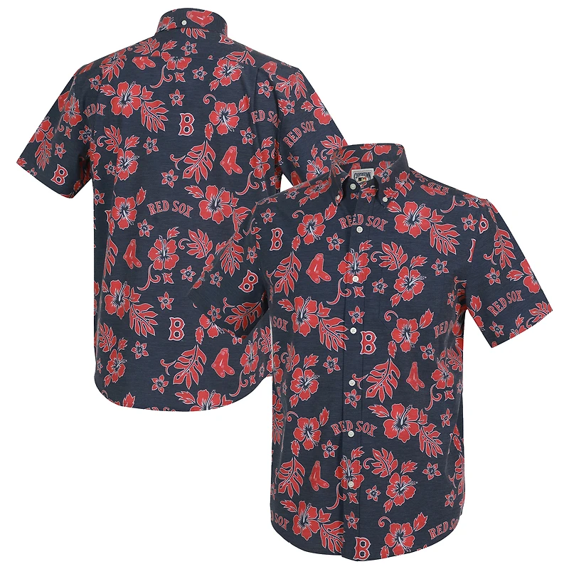 Haut à boutons en mélange de trois matières Reyn Spooner bleu marine Boston Red Sox Cooperstown Kekai Performance pour homme