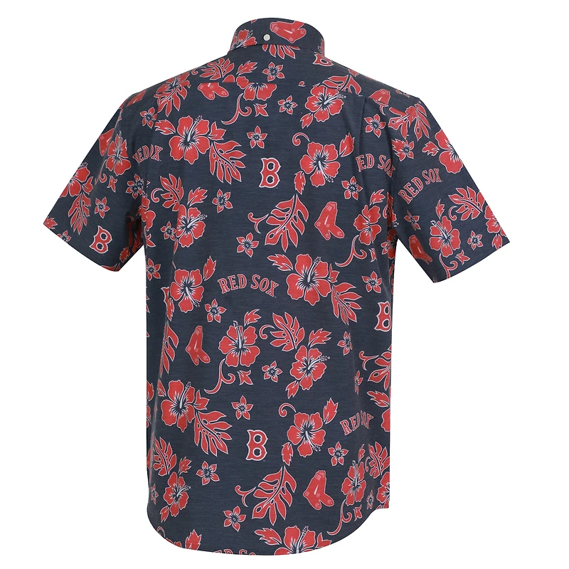 Haut à boutons en mélange de trois matières Reyn Spooner bleu marine Boston Red Sox Cooperstown Kekai Performance pour homme