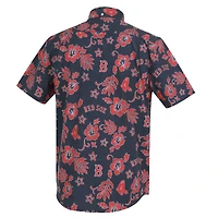 Haut à boutons en mélange de trois matières Reyn Spooner bleu marine Boston Red Sox Cooperstown Kekai Performance pour homme