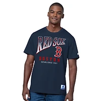 Lot de deux t-shirts Starter pour homme, bleu marine/gris chiné, Boston Red Sox