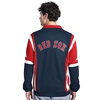 Men's Starter Navy/Red Boston Red Sox Contender Tricot Full-Zip Track Jacket