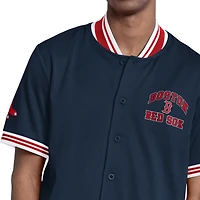 Veste à manches courtes boutonnée Starter bleu marine Boston Red Sox pour homme
