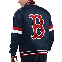 Men's Starter Navy Boston Red Sox Home Game Satin Full-Snap Varsity Jacket