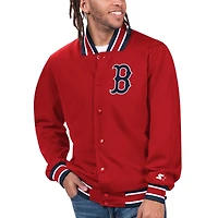 Men's Starter Red Boston Sox Secret Weapon Full-Snap Jacket