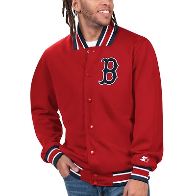Men's Starter Red Boston Sox Secret Weapon Full-Snap Jacket