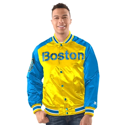 Men's Starter  Yellow Boston Red Sox Varsity Full-Snap Jacket
