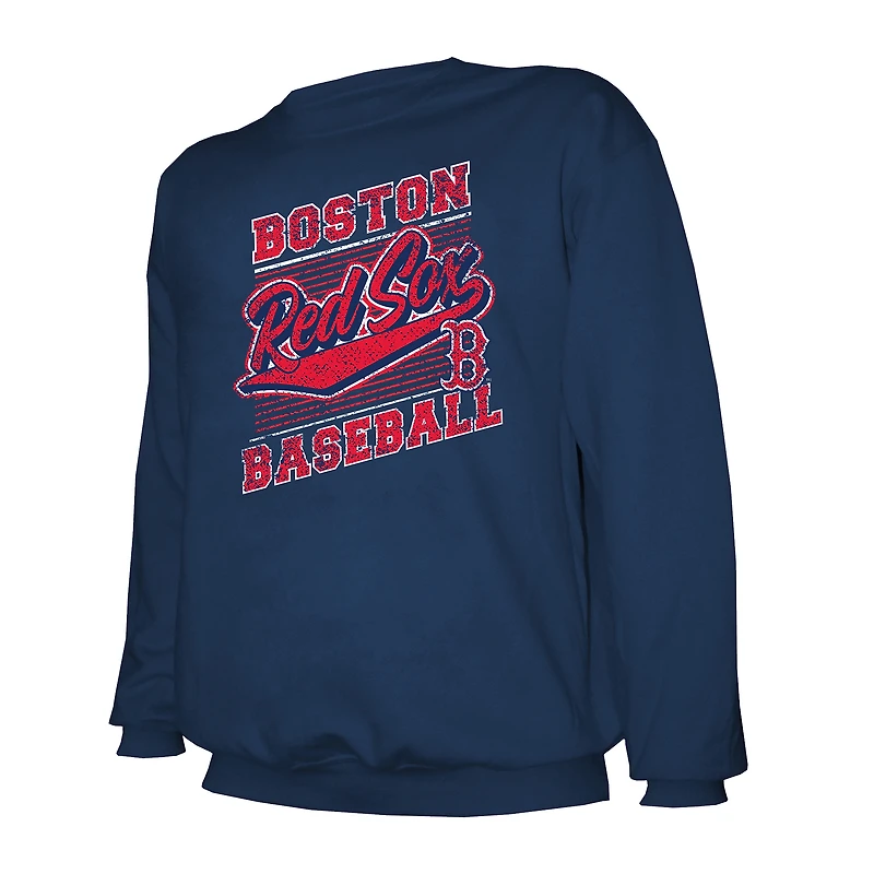 Sweat-shirt ras du cou léger bleu marine des Boston Red Sox pour homme