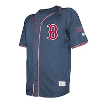 Men's Stitches  Navy Boston Red Sox Team Color Full-Button Fashion Jersey