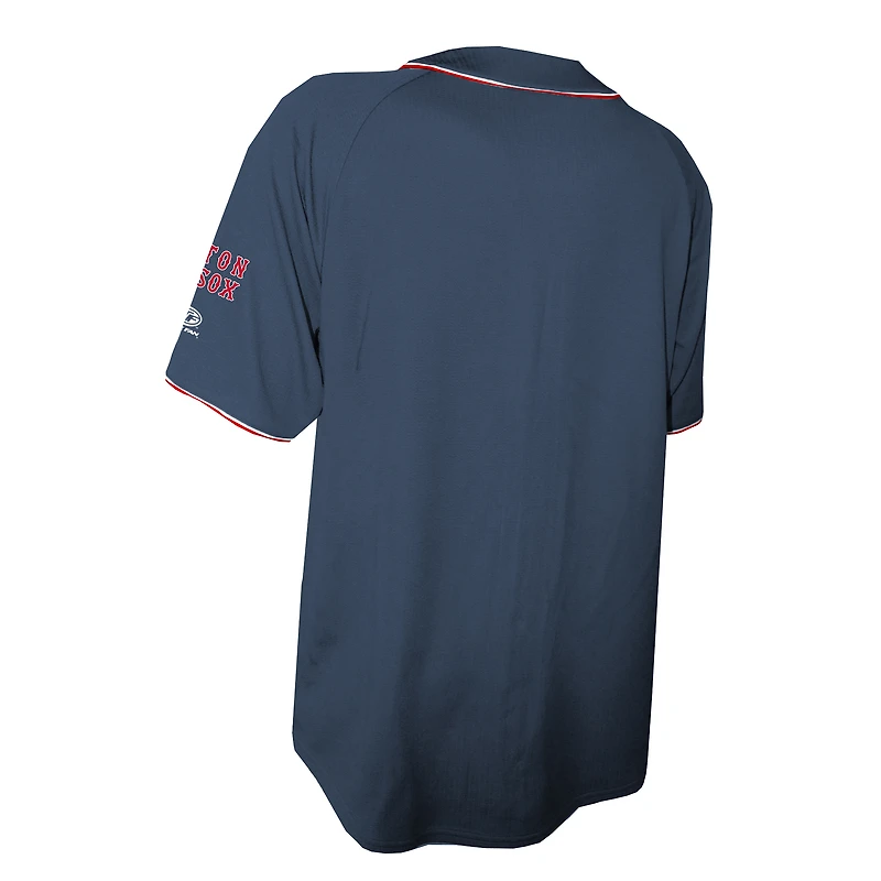 Men's Stitches Navy Boston Red Sox Team Color Full-Button Fashion Jersey