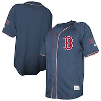 Men's Stitches  Navy Boston Red Sox Team Color Full-Button Fashion Jersey