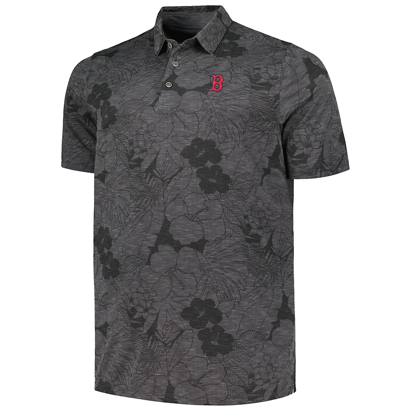 Polo Tommy Bahama Charcoal Boston Red Sox Big & Tall Miramar Blooms pour homme