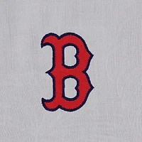 Men's Tommy Bahama Gray Boston Red Sox Hit and Run Silk Camp Button-Up Shirt