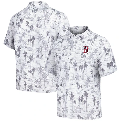 Men's Tommy Bahama Gray Boston Red Sox Sport Cabana Shores IslandZone Tri-Blend Polo