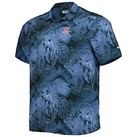 Men's Tommy Bahama Navy Boston Red Sox Big & Tall Luminescent Fronds Camp IslandZone Button-Up Shirt