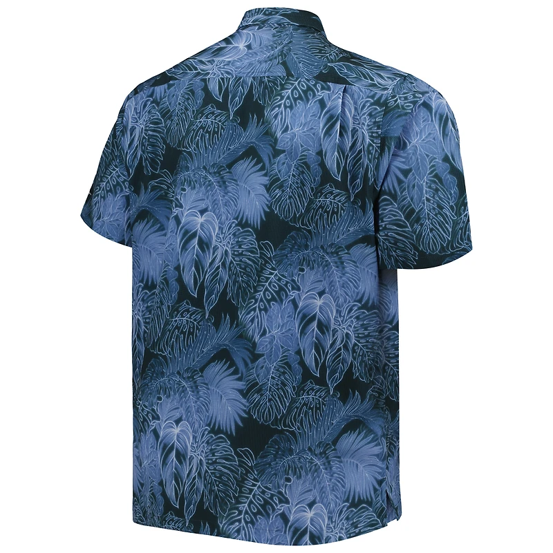 Men's Tommy Bahama Navy Boston Red Sox Big & Tall Luminescent Fronds Camp IslandZone Button-Up Shirt