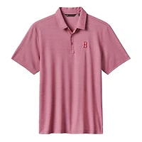 Polo tri-blend TravisMathew rouge chiné pour homme, motif éliminatoire des Red Sox de Boston
