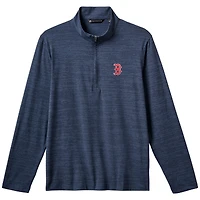 Men's TravisMathew Navy Boston Red Sox The Heater Quarter-Zip Pullover Top