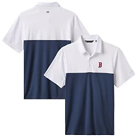 Men's TravisMathew White/Navy Boston Red Sox Home Run Leader Tri-Blend Polo