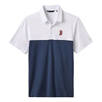 Polo tri-blend TravisMathew blanc/bleu marine pour homme, motif Home Run Leader des Red Sox de Boston