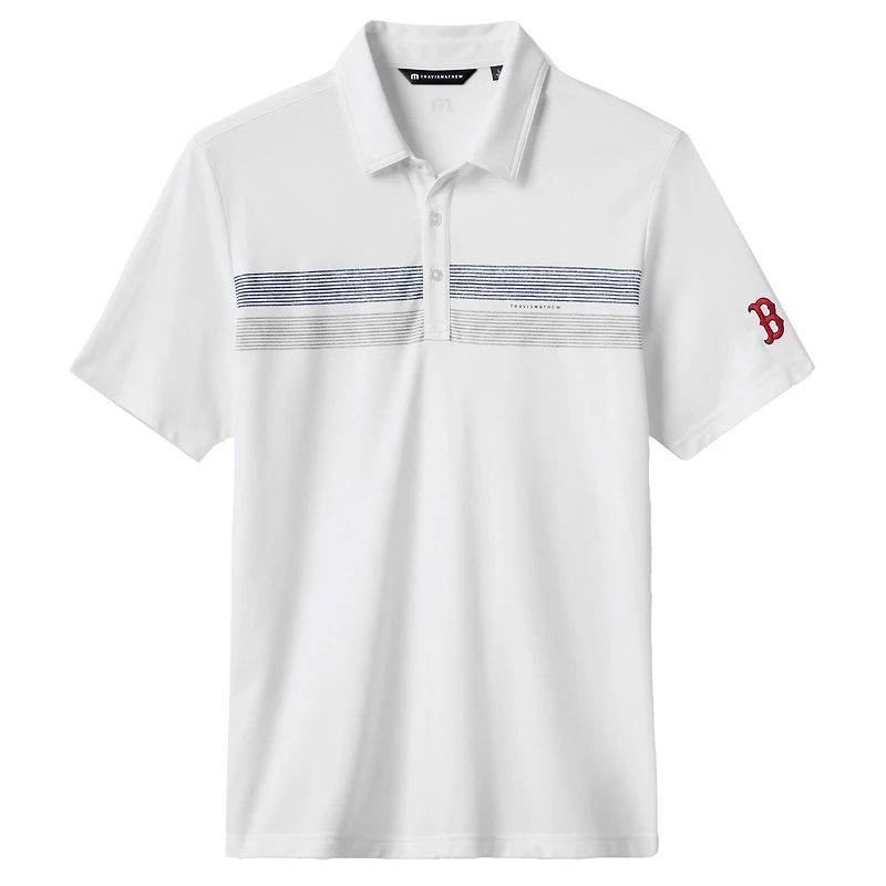 Polo tri-blend blanc Top Recruit des Red Sox de Boston pour homme TravisMathew