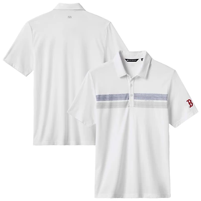 Polo tri-blend blanc Top Recruit des Red Sox de Boston pour homme TravisMathew