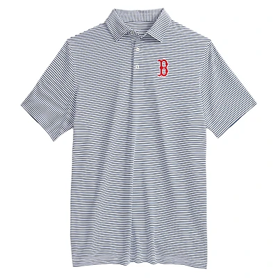 Men's Vineyard Vines  Navy Boston Red Sox Bradley Stripe Polo