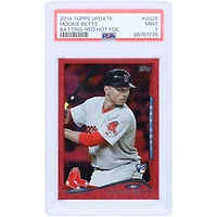 Carte de recrue authentifiée 9 PSA #US-26 de Mookie Betts des Boston Red Sox 2014 Topps Update Batting Red Hot Foil