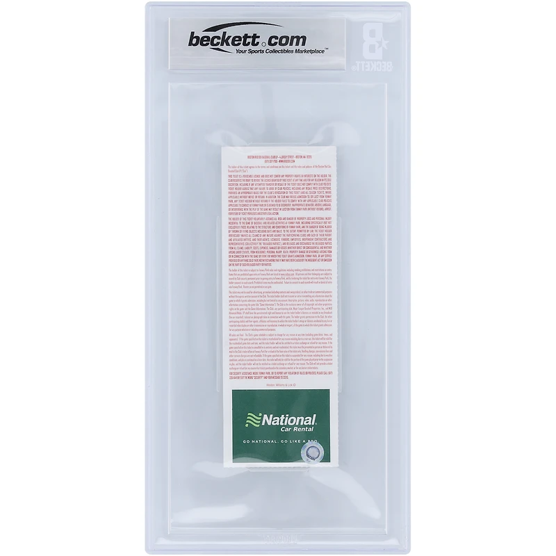 Mookie Betts Boston Red Sox Autographed Ticket from 2018 MLB Season with "30 HR's 30 SB" Inscription - BAS Authenticated Graded 10