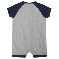 Barboteuse à boutons-pression raglan Extra Base Hit des Red Sox de Boston gris chiné pour nouveau-né et bébé