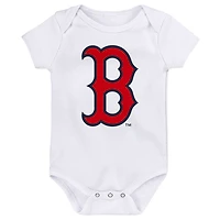 Newborn & Infant Navy/White/Red Boston Red Sox Minor League Player - Three-Pack Bodysuit Set