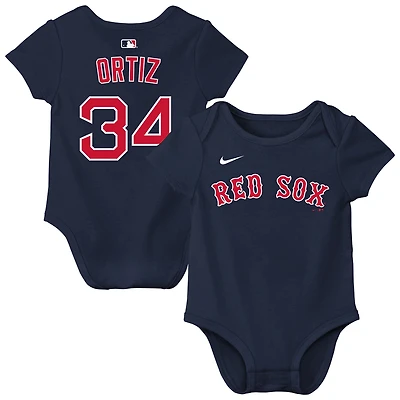 Newborn & Infant Nike David Ortiz Navy Boston Red Sox Name Number Bodysuit