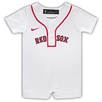 Newborn & Infant Nike White Boston Red Sox Official Jersey Romper