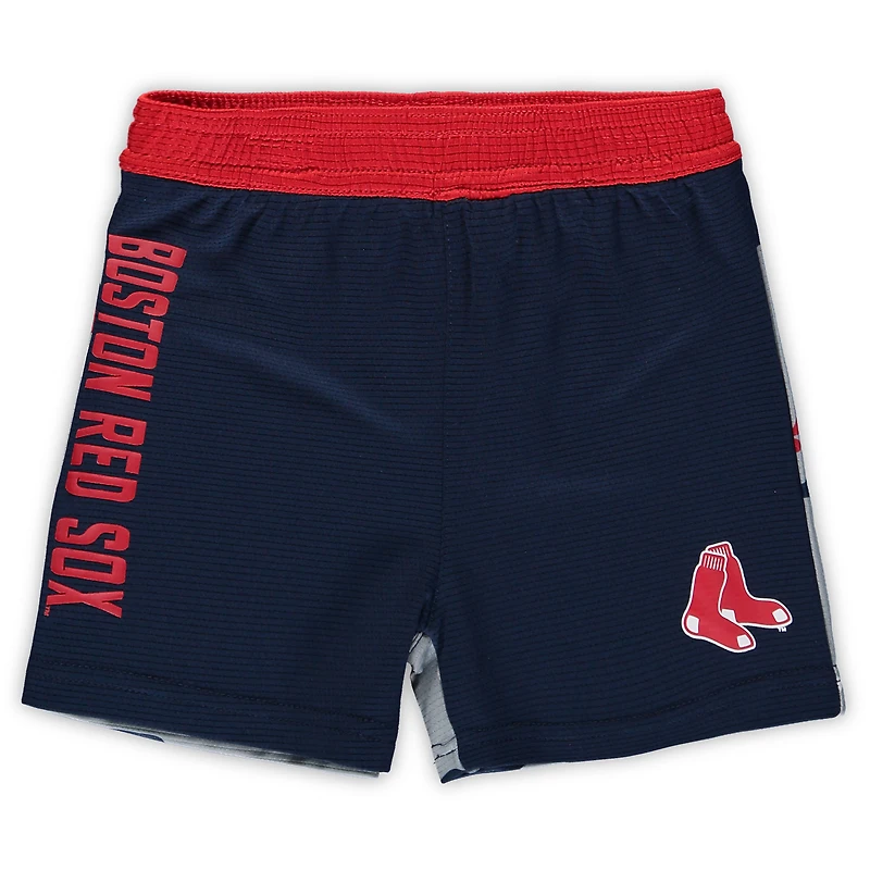Newborn & Infant Red/Navy Boston Red Sox Pinch Hitter T-Shirt Shorts Set