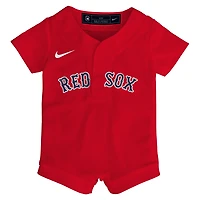 Newborn Nike White Boston Red Sox Home Replica Romper Jersey