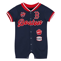 Combinaison à pinces bleu marine pour nouveau-né Outerstuff Boston Red Sox