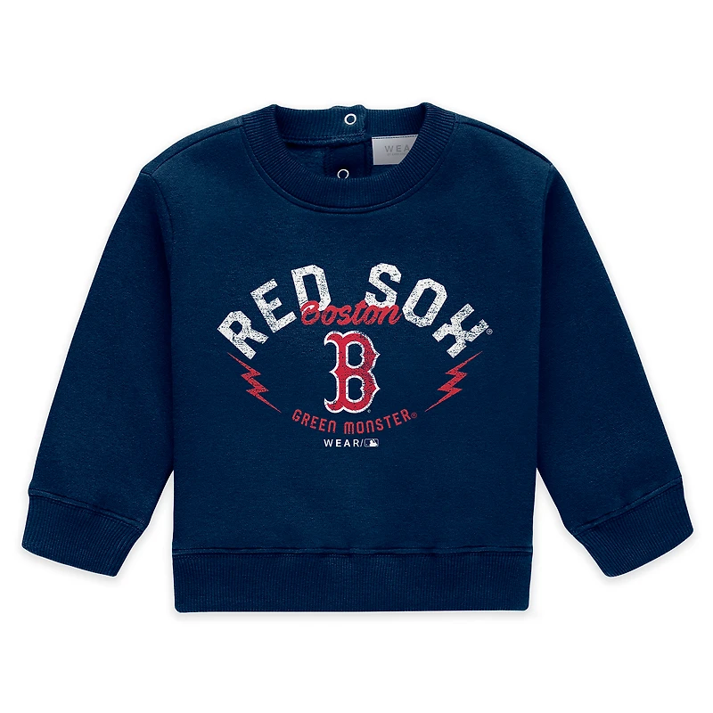 Newborn WEAR by Erin Andrews  Navy Boston Red Sox Fleece Crewneck and Pants Set