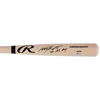 Batte de baseball professionnelle Rawlings Blonde autographiée par Nomar Garciaparra des Boston Red Sox avec l'inscription « 97 AL ROY »