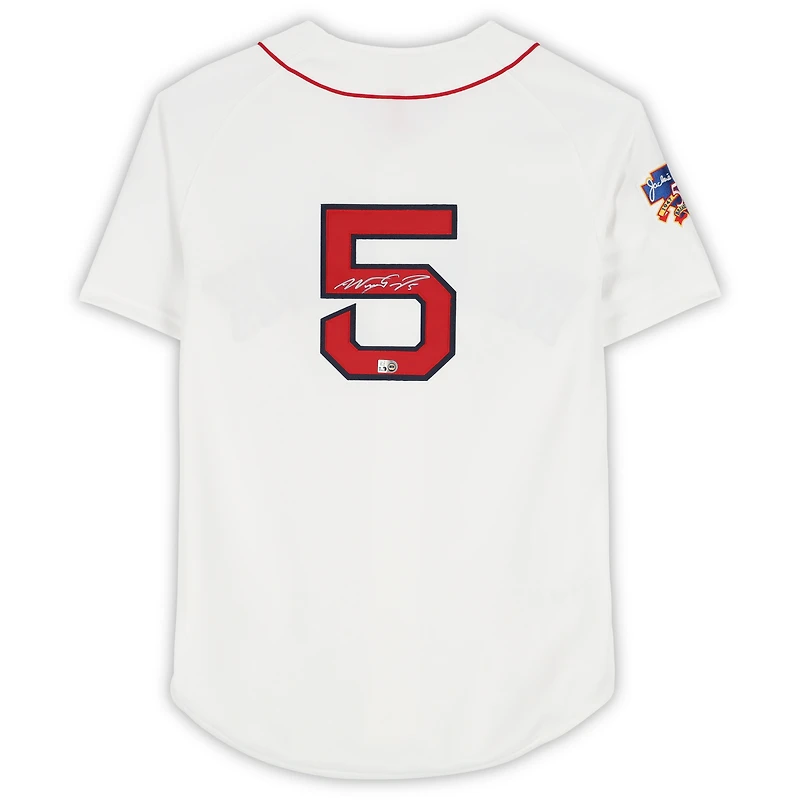 Maillot authentique Mitchell & Ness blanc autographié par Nomar Garciaparra des Boston Red Sox